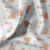 Printed Cotton BEKITO White / Orange